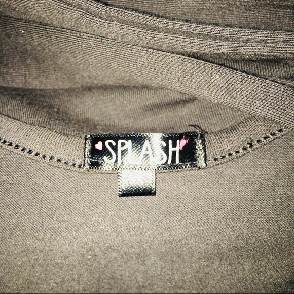 Splash Cutout back black t shirt - Picture 7 of 7